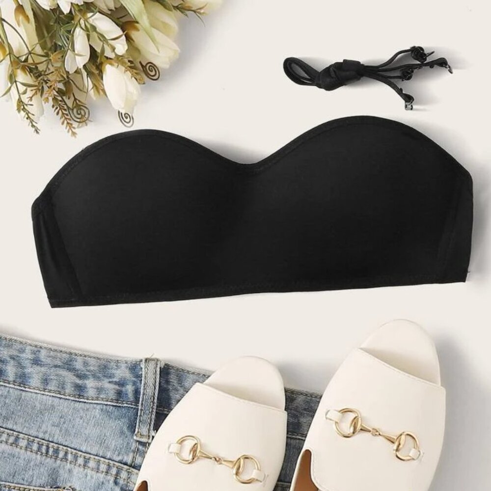 Bandeau Bra with Adjustable Strap XS